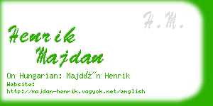 henrik majdan business card